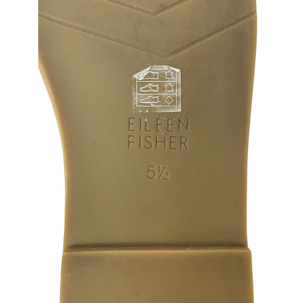 EILEEN FISHER Milly Gold Metallic Suede Espadrille Sandal Size 5.5 #EF46536B - Picture 8 of 9